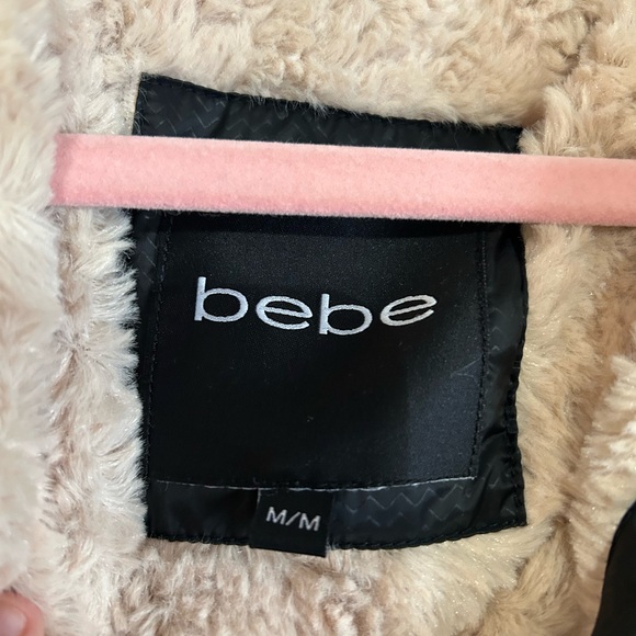 Bebe quilted black anorak puffer jacket with fur hood - Picture 4 of 11